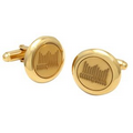 Sterling Silver with Gold Plating Cuff Links (3/4")